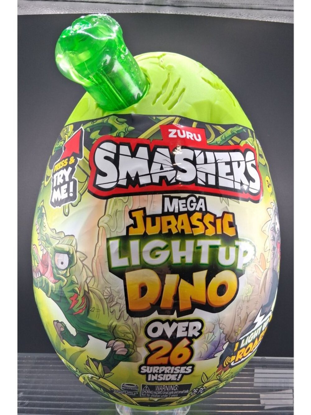 Zuru Smashers Mega Jurassic Light-Up Dino Toy Egg